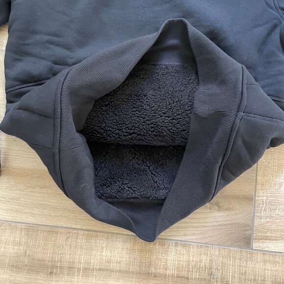 Athleta Hoodie Sweatshirt Womens XS Black Solstice Reversible Sherpa Pullover - Picture 8 of 13